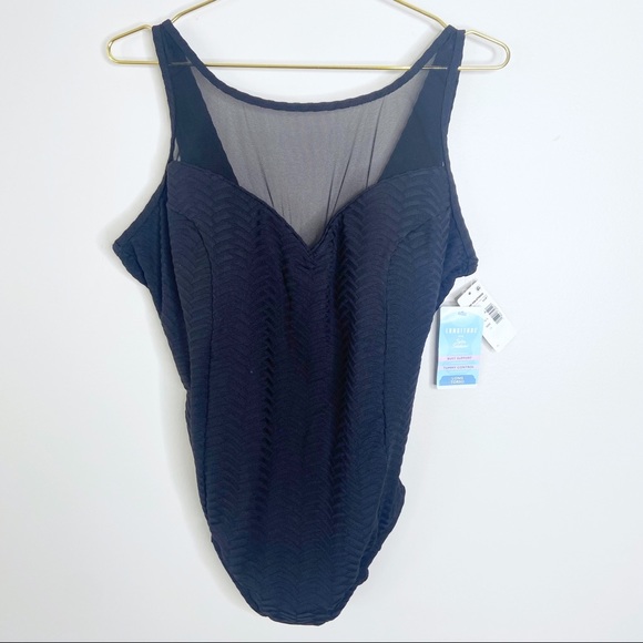 Swim Solutions Sweetheart Black Long Torso… - Picture 2 of 7